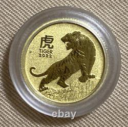 1/20oz Perth Mint Gold 999.9 Lunar Year Of Tiger 2022 Series III