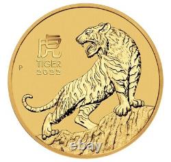 1/20oz Perth Mint Gold 999.9 Lunar Year Of Tiger 2022 Series III
