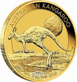 1/2oz Australian Gold Kangaroo Coin. 9999 BU (Random Date) Perth Mint
