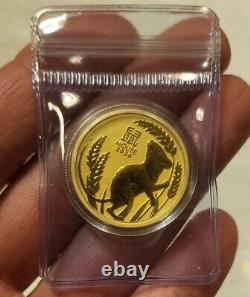 1/2oz Gold 999.9 Lunar Year Of Mouse 2020 Bullion Coin (Perth Mint)