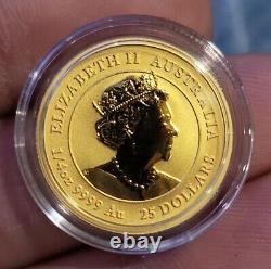 1/4oz Gold 999.9 Australian Lunar Year Of Rabbit 2023 Bullion Coin (Perth Mint)
