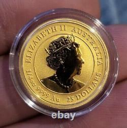 1/4oz Gold 999.9 Australian Lunar Year Of Rabbit 2023 Bullion Coin (Perth Mint)