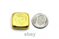 1 Oz Perth Mint Cast Poured 24K Gold Australian Button Coin Bullion 999.9 Fine