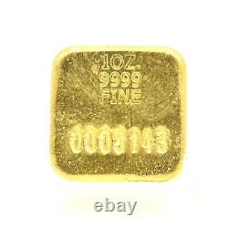 1 Oz Perth Mint Cast Poured 24K Gold Australian Button Coin Bullion 999.9 Fine