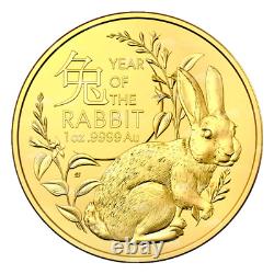 1 oz 2023 Lunar Series Year of the Rabbit Gold Coin Royal Australian Mint