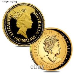 1 oz Australian Proof Gold Kangaroo / Nugget Coin. 9999 Fine (Random Year)