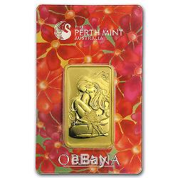 1 oz Gold Bar Perth Mint Oriana Design (In Assay) SKU #23565