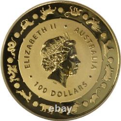 1 oz Royal Australian Mint Lunar Gold Coin (Random Year, Design, In Capsule)