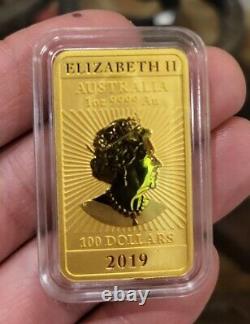 1oz Gold 999.9 Dragon 2019 Bullion Rectangle Coin (Perth Mint)