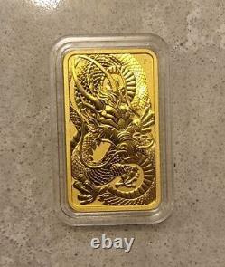 1oz Gold 999.9 Dragon 2021 Rectangle Perth Mint