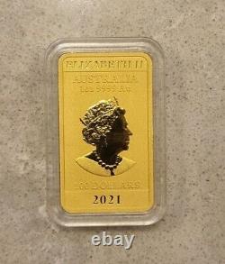 1oz Gold 999.9 Dragon 2021 Rectangle Perth Mint