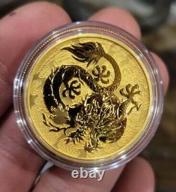 1oz Gold 999.9 Dragon 2022 Bullion Coin (Perth Mint)