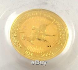 2000 1/10 oz 9/11 WTC Australian Kangaroo $15 Gold Coin PCGS GEM Uncirculated J