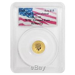 2000 1/10 oz Australian Gold Coin $15 Kangaroo PCGS GEM Uncirculated 9/11 WTC