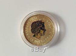 2000 1/10 oz Gold Australian Perth Mint Lunar Year of the Dragon Coin Series 1