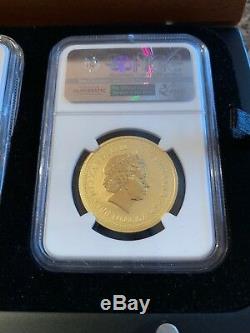 2000 & 2012. 1 Oz Australian Year Of The Dragon 3 Coin NGC 2 MS 70 & 1-Pf 70