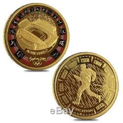 2000 2.58 oz Australian $100 Sydney Olympics Proof Gold 8-Coin Set (withBox & COA)