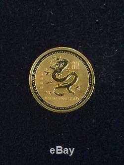 2000 $5 Australia Year of the Dragon 1/20th oz Fine Gold