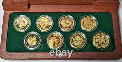 2000 Australia $100 Gold Sydney Olympic 8 Coin Set. 999 Fine 0.3215 ozs ea