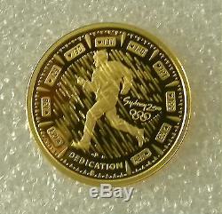 2000 Australia $100 PROOF Gold Sydney Olympic Coin. 3215 oz AGW DEDICATION