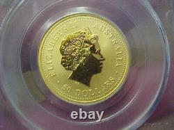2000 Australia $50 Gold Nugget 1/2 Oz Coin Wtc Ground Zero 9-11-01 Pcgs Gem Unc