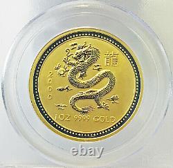 2000 Australia Lunar $100 Dragon Gold Coin PCGS MS 69 1 oz of Gold