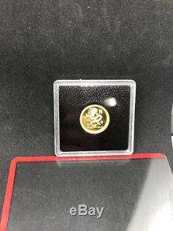 2000 Australia Lunar Dragon $25 Dollar Gold Proof 1/4oz Coin DCAM RARE