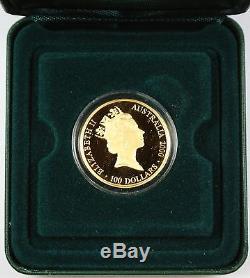 2000 Australian $100 Proof Gold Coin 2000 Sydney Olympics Dedication