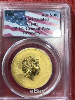 2000 Australian 1oz Gold Nugget Coin PCGS Recovered from WTC Ground Zero