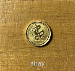 2000 Australian Gold Coin Year of the DRAGON 1/10 oz Lunar Series 1 BU / $15