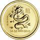 2000 Australian Gold Lunar Series 1 Year Of The Dragon 1/4 Oz $25 (bu) Withcapsule
