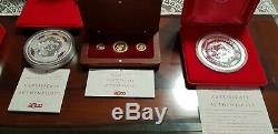 2000 Australian Lunar series Year of the Dragon coin set (Gold and Silver)