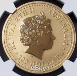 2000 Gold Australia $100 Lunar Year Of The Dragon 1 Oz Coin Ngc Mint State 69