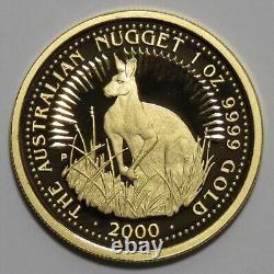 2000-P Australia $100 Nugget 1 oz. 9999 Gold Proof with Capsule