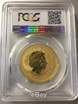 2001 $100 Australia Year of the Snake 1 oz. 9999 Gold Coin PCGS MS69