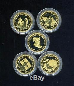 2001 2005 Australian Prospector Series 1/25 oz 5 Gold Proof Coin Collection