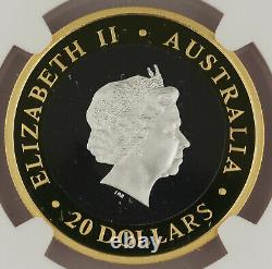 2001 AUSTRALIA BI-METALLIC GOLD & SILVER $20 Gregorian Millennium NGC PF69 UC