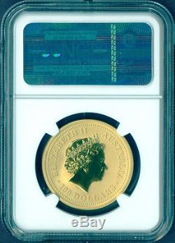 2001 AUSTRALIA Lunar YEAR of SNAKE 1 oz pure Gold G$100 Coin NGC MS70