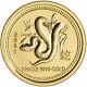 2001 Australia Gold Lunar Series I Year Of The Snake 1/20 Oz $5 Bu