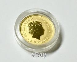 2001 Australia Lunar Year Of The Snake 1/20 Gold Coin