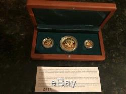 2001 Australian Lunar Gold series Year of the Snake Three-Coin Proof Set