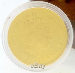 2001 Australian Proof Nugget 1 oz Gold Bullion Coin Prospector Box & COA