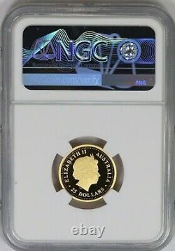 2001-P NGC $25 Proof 1/4 oz Australian Gold Kangaroo PF70 Ultra Cameo -POP 3