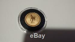2002 $25 1/4 oz 9999 Gold Australia Lunar Horse Coin