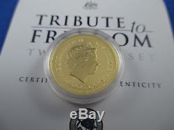 2002 AUSTRALIAN 1/2oz NUGGET GOLD AND 1oz KOOKABURRA SILVER COIN. SPECIAL PRIVY