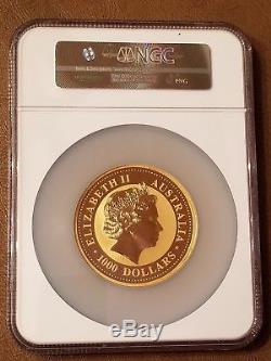 2002 Australia 10 oz Gold Coin. 9999 Lunar Year of Horse G$1000 NGC MS-66 RARE