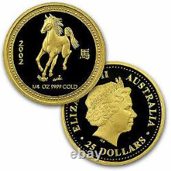 2002 Australia 3-Coin Gold Lunar Horse Proof Set (Series I) SKU#58168