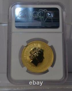 2002 Australia G$100 Year Of The Horse Ngc Ms70, 1 Oz. 9999 Fine Gold Coin