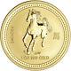 2002 Australia Gold Lunar Series I Year Of The Horse 1 Oz $100 Bu