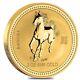 2002 Australia Gold Lunar Series I Year Of The Horse 2 Oz $200 Coin